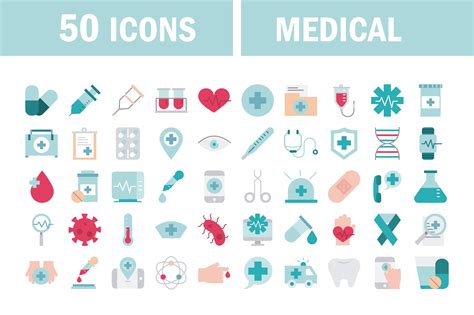 Medical health care line and fill icon collection 1268528 ...