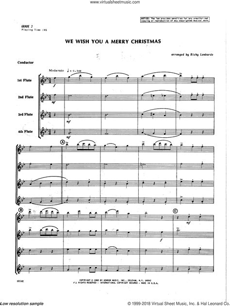 Lombardo We Wish You A Merry Christmas Sheet Music Complete