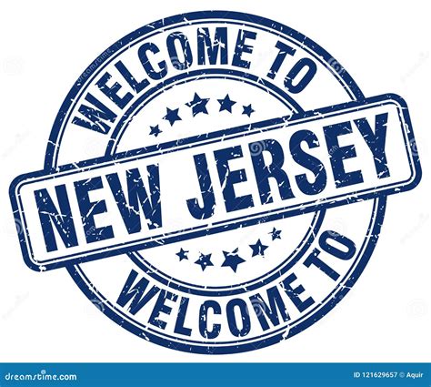 Welcome To New Jersey Stamp Stock Vector Illustration Of Template