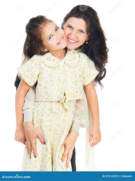 Little Girl Hugging Her Mother Stock Image Image Of Caucasian Care