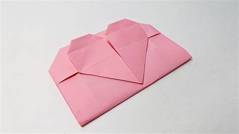 Origami Heart Envelope Easy Easiest Tutorial Diy Paper Envelope