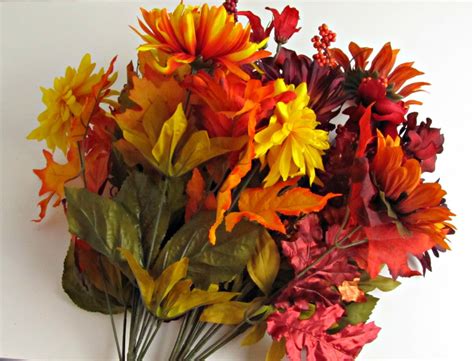 Wholesale silk flowers for all of your faux floral design needs. Fall Cornucopia with Silk Flowers - Frugal Upstate