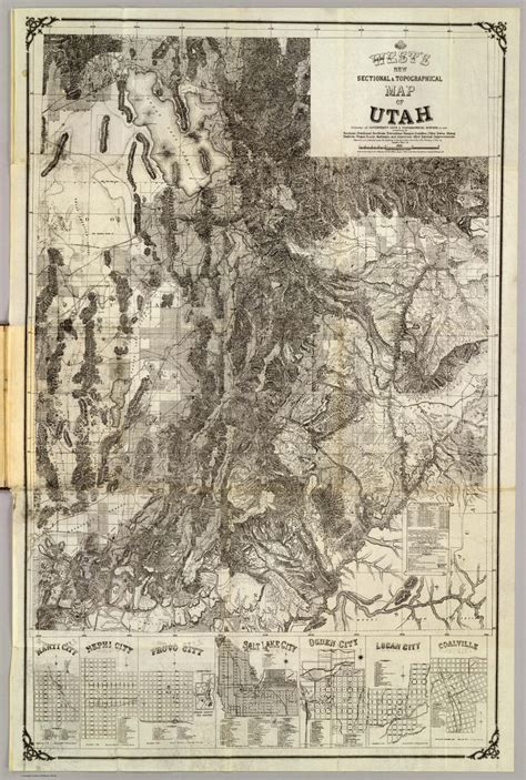 Wests New Sectional And Topographical Map Of Utah David Rumsey