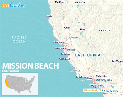 Map Of Mission Beach California Live Beaches