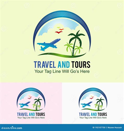 Travel And Tours Logo Vector Icon Stock Vector Illustration Of Ocean