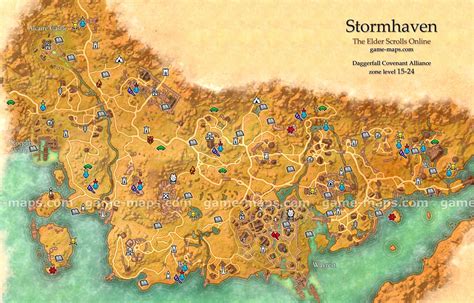 Stormhaven Zone Map Central Region Of Daggerfall Eso Elder Scrolls