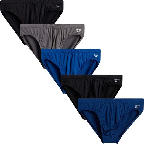 Reebok Mens Underwear Low Rise Quick Dry Performance Briefs 5 Pack Amazon Exclusive