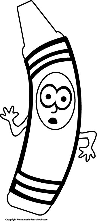 Cute Crayon Clipart Black And White Clip Art Library