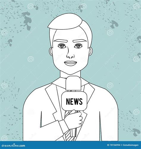 News Reporter Design Stock Illustration Illustration Of Report 70156994