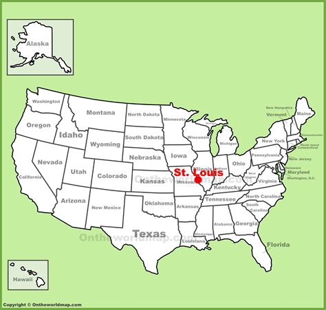 St Louis Location On The Us Map