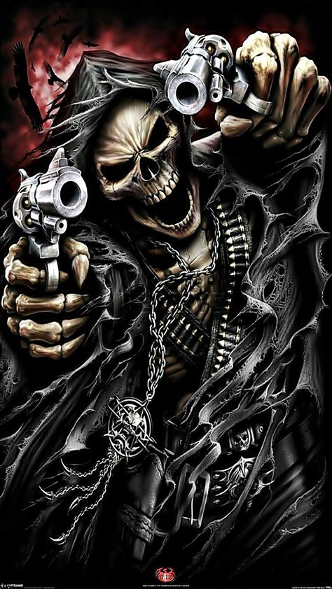Skull Guns Wallpapers Download Mobcup
