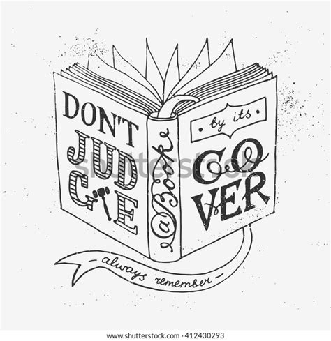 Dont Judge Book By Cover Quote Stock Vector Royalty Free 412430293