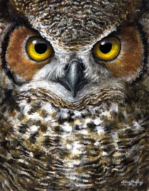 Realistic Owl Paintings