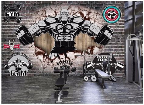 Buy 3d Wallpaper Custom 3d Wall Murals Wallpaper Gym Mural Retro 3d Breaking