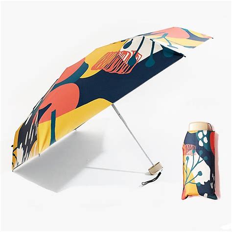 Mini Pocket 5 Folding Sunshade Sunny Umbrella Rain Women Sun Protection Uv Umbrella Portable