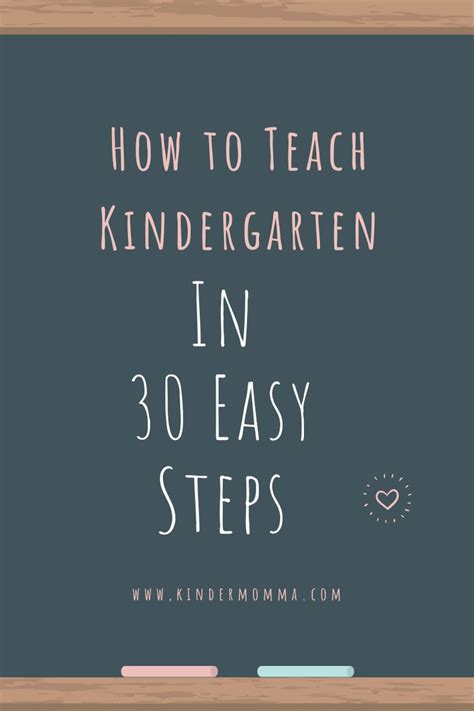 How To Teach Kindergarten In 30 Easy Steps