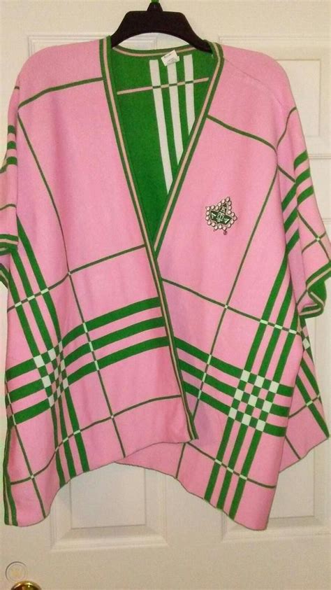 Alpha Kappa Alpha Aka Sorority Sweater Shawl Cape Jacket 1912281159