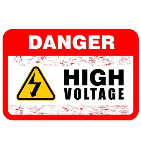 Premium Vector Danger High Voltage Sign And Label Vector