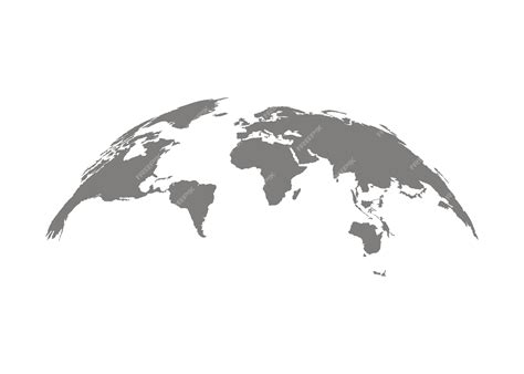 Premium Vector World Map Earth International Globe Grey Template