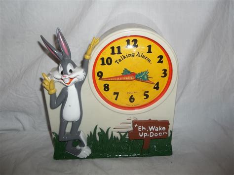 Original Vintage Warner Brothers Bugs Bunny Talking Alarm Clock 1974