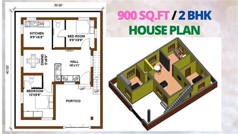 South Facing House Plansfree House Plan In Tamil900 Sqft 2bhk House