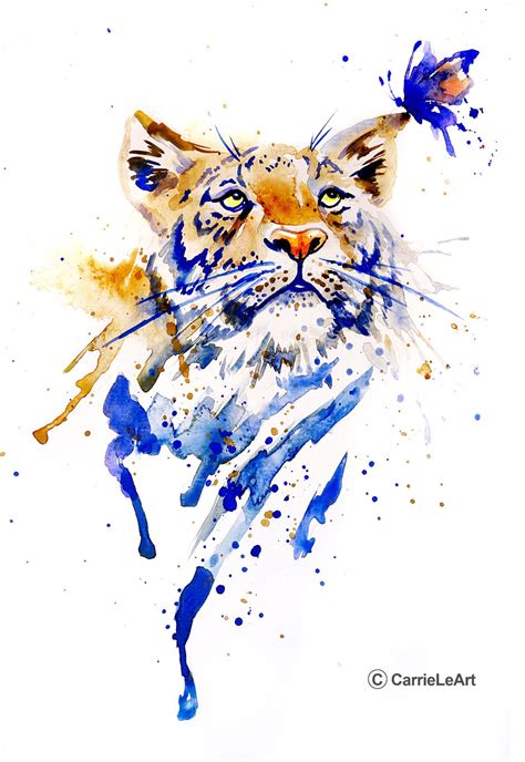 Original Tiger Watercolour Print Tiger Print Watercolor Etsy Pintura