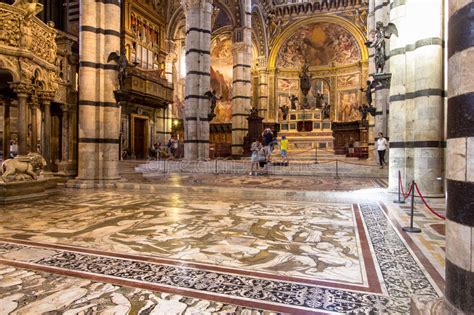 Interior Of Siena Cathedral In Tuscany Italy Editorial Stock Photo