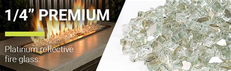 1 4 Platinum Reflective Fire Glass