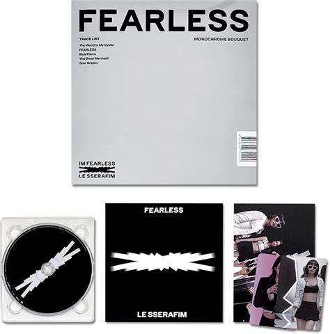 Le Sserafim 1st Mini Album [fearless] Monochrome Bouquet Ver Lyric Book Cd Double Sided