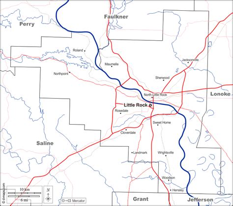 Pulaski County Free Map Free Blank Map Free Outline Map Free Base