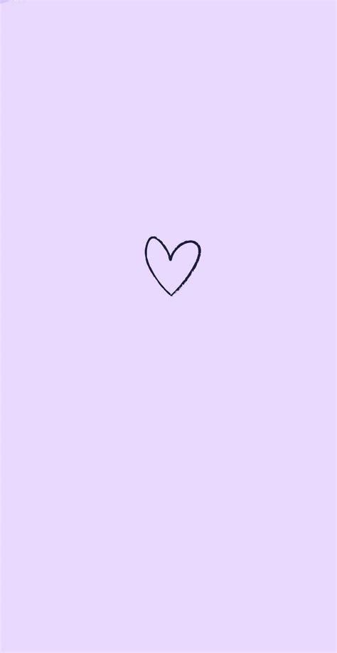 Download Simple Heart Graphic Art Purple Pastel Iphone Wallpaper