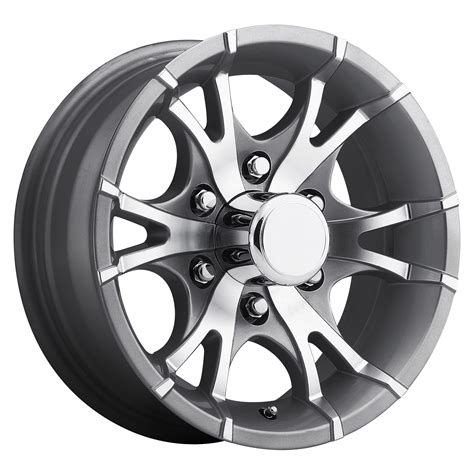 15 Aluminum Type T07 Gray Trailer Wheel 6 Hole
