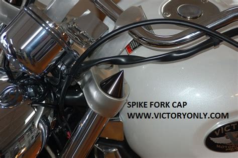 Victory Motorcycle Fork Covers Spike Black Or Chrome Custom Victory