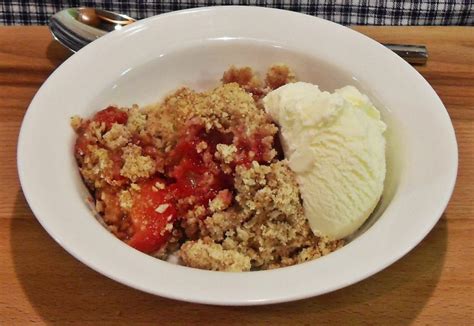Plum Crumble Traditional British Pudding Fab Food 4 All