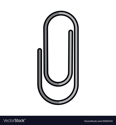 Isolated Paper Clip Icon Royalty Free Vector Image