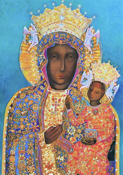 Our Lady Czestochowa Black Madonna Virgin Mary From Poland