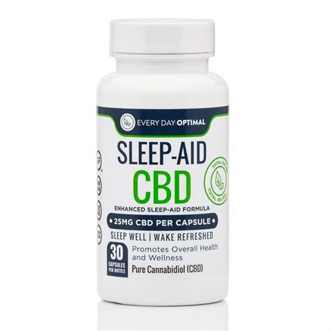 every day optimal 25mg sleep aid cbd capsules pure cbd oil with 7 sleep promoting vitamins