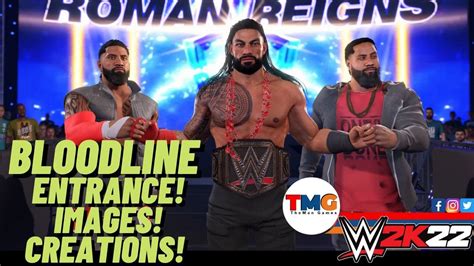 How To Get The Bloodline Entrance Images And Creations WWE 2K22 YouTube