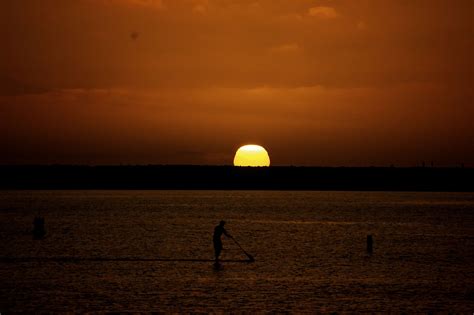 Sunset at Oceanside with Standup paddle board | Standup 