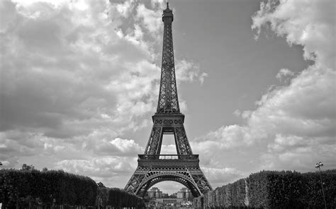 Eiffel Tower Paris Bw Hd Wallpaper Man Made Wallpaper Better