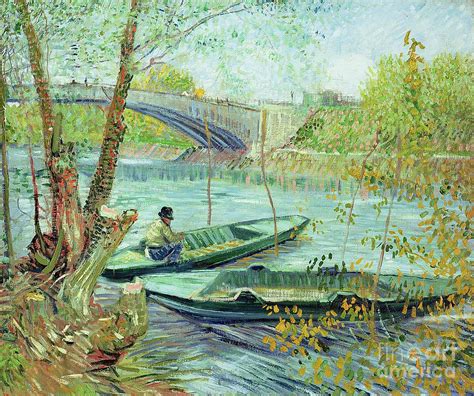 Fishing In The Spring Painting By Vincent Van Gogh