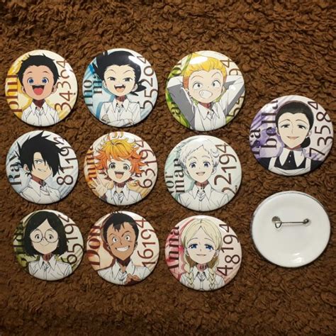The Promised Neverland Anime Button Pins Shopee Philippines
