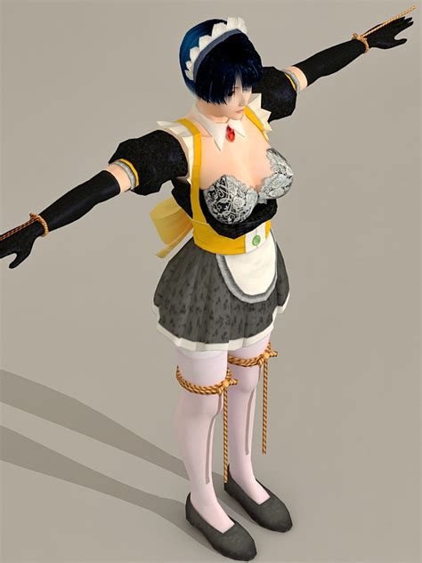 populer anime girl rendered 3d model motif masa kini