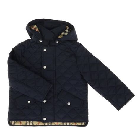 Burberry Infant Jacket For Girls Blue Burberry Infant Jacket