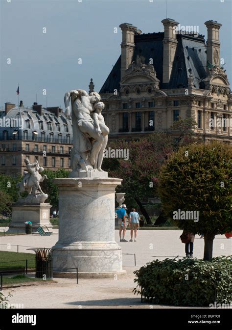 Statuary At Tuileries Garden Paris France Stock Photo Alamy