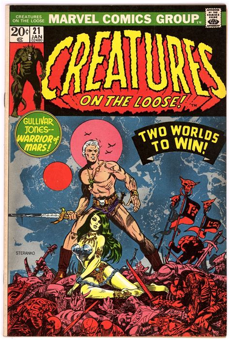 Creatures On The Loose 1971 21 Vfnm 90 Jim Steranko Cover Gullivar