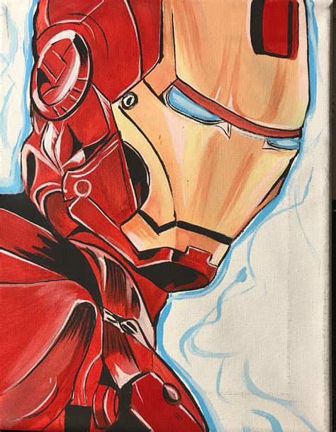 Revenge Iron Man Iron Man Painting Spiderman Painting Marvel Paintings