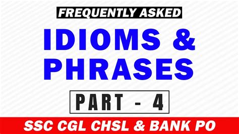 Idiom And Phrases English Vocabulary Previous Year Questions SSC 73216