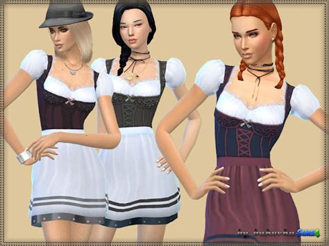 Sims 4 Ccs The Best Dress Oktoberfest By Bukovka