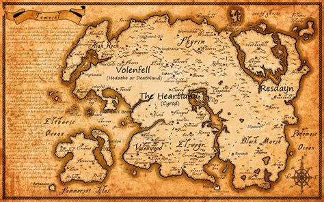 Continent Of Tamriel As Of E Approximate In Once Upon A Time In